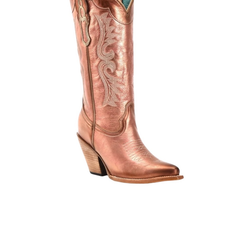 NEW Z5232 Corral Rose Gold Metallic Western Cowboy Boots